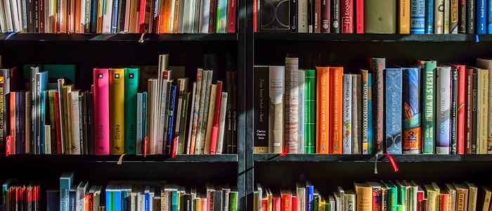 Library with books